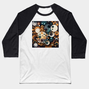 Circles ! overlapping earth colors in abstract form of polka dots design Baseball T-Shirt